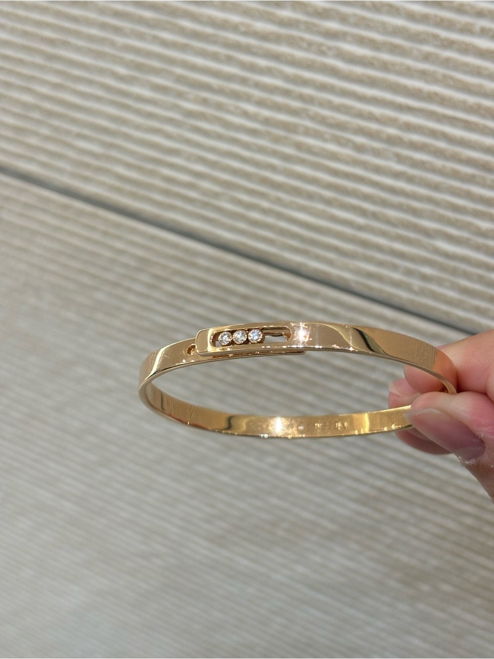 Messika Move Noa Pink gold bangle size M